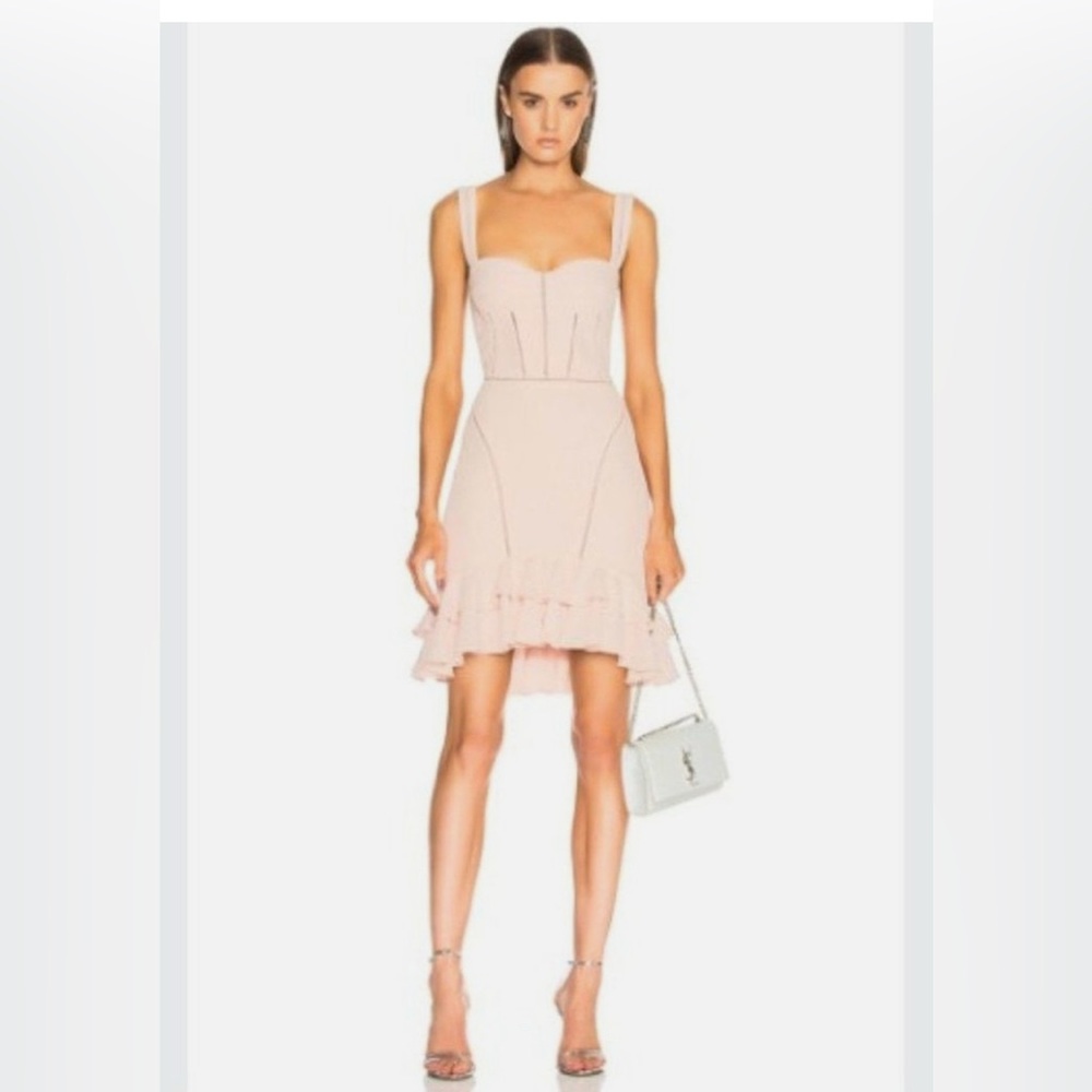 Jonathan Simkhai Seersucker Bustier
Mini Dress Light Pink
